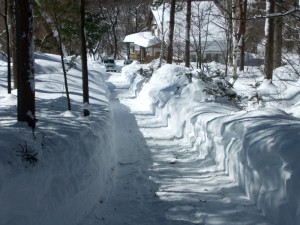 我が家へのアプローチ